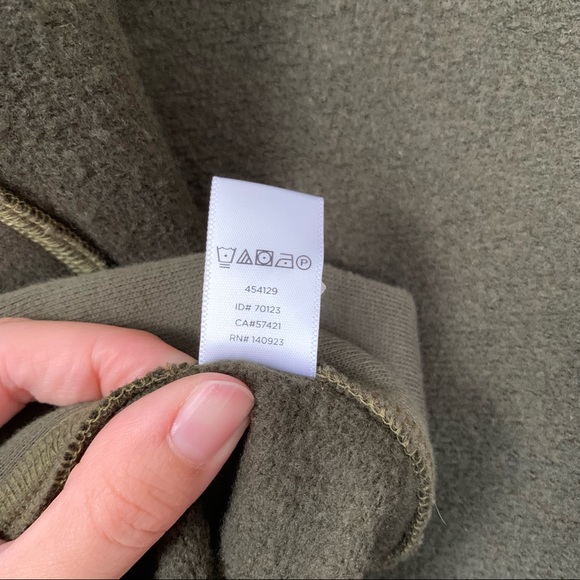 LOU & GREY Army Green Crewneck Side Slit Pullover Sweatshirt - Picture 8 of 10